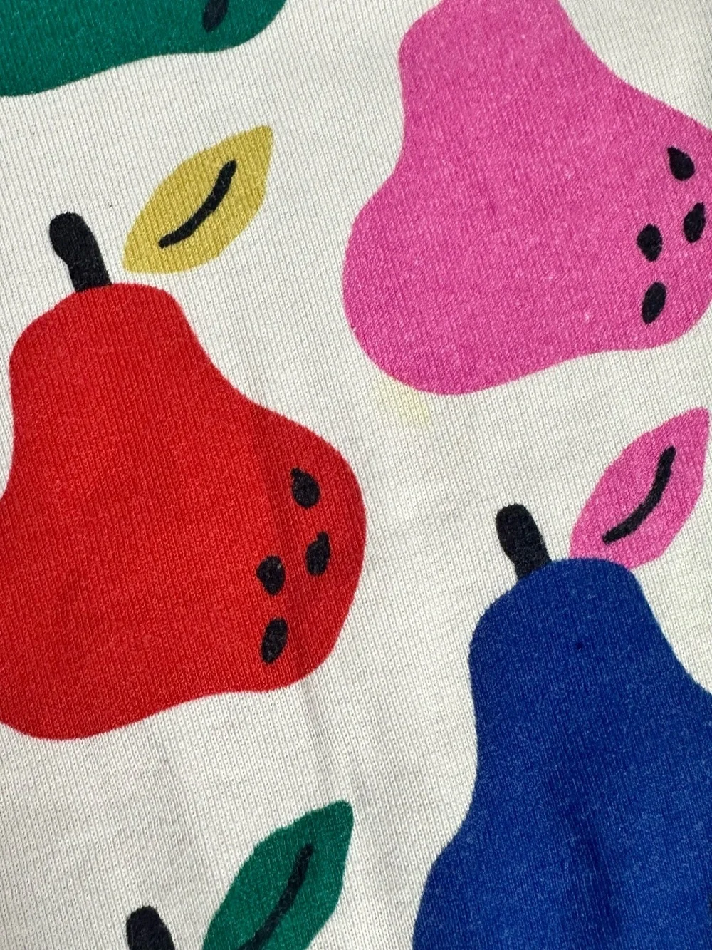 Hanna Andersson White Pear Print Long Sleeve Pajama Set - Multicolor Pears